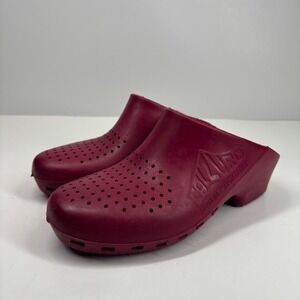Calzuro Classic Bihos Padova Women's 5.5-6.5/EU 34-35 Maroon w/ Holes Work Clogs